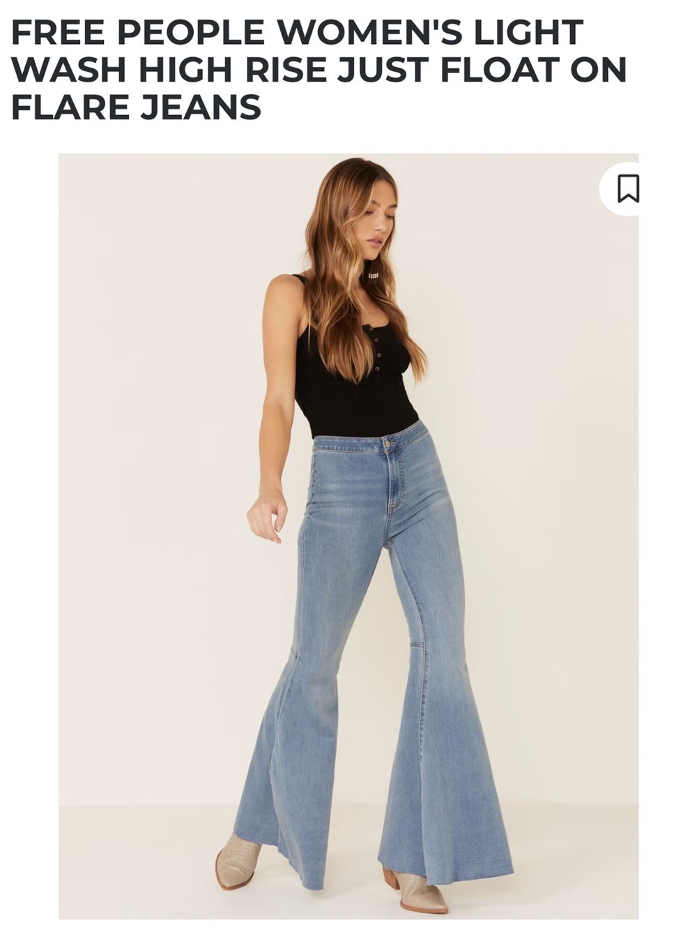 We The Free Light Blue High-Rise Flare Jeans